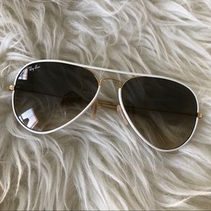 White Rimmed Ray Bans